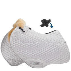Alfombra de salto de obstáculos Stübben de piel de cordero Streamline Close Contact Blanco