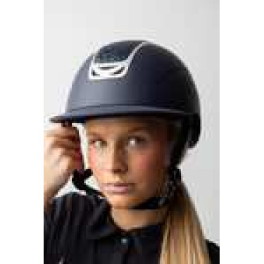 Casco de equitación adorno de cristal Horze Arix II Azúl oscuro / Azúl oscuro