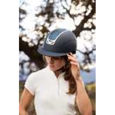 Casco de equitación adorno de cristal Horze Arix II Azúl oscuro / Azúl oscuro