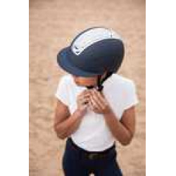 Casco de equitación adorno de cristal Horze Arix II Azúl oscuro / plata