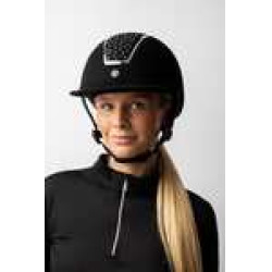 Casco de equitación Solara II Horze Negro / blanco