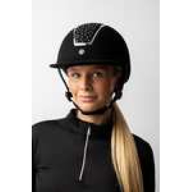 Casco de equitación Solara II Horze Negro / blanco