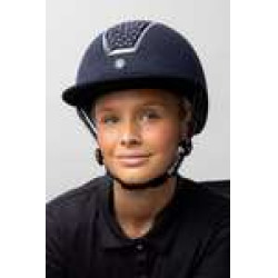 Casco de equitación Solara II Horze marine/blanc Azul Casco de equitación Solara II Horze marine/blanc Azul