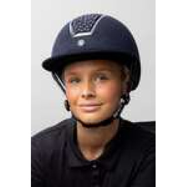 Casco de equitación Solara II Horze marine/blanc Azul Casco de equitación Solara II Horze marine/blanc Azul
