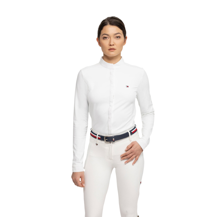 Camisa de concurso Tommy Hilfiger Equestrian Charlotte de manga larga para mujer Camisa de concurso Tommy Hilfiger Equestrian Charlotte de manga larga para mujer