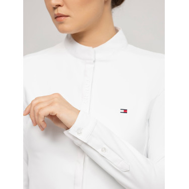 Camisa de concurso Tommy Hilfiger Equestrian Charlotte de manga larga para mujer Blanco Camisa de concurso Tommy Hilfiger Equestrian Charlotte de manga larga para mujer Blanco