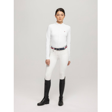 Camisa de concurso Tommy Hilfiger Equestrian Charlotte de manga larga para mujer Blanco Camisa de concurso Tommy Hilfiger Equestrian Charlotte de manga larga para mujer Blanco