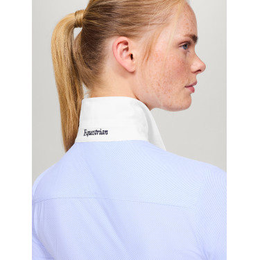 Camisa Tommy Hilfiger Equestrian Essex Stretch Oxford de manga larga para mujer Camisa Tommy Hilfiger Equestrian Essex Stretch Oxford de manga larga para mujer