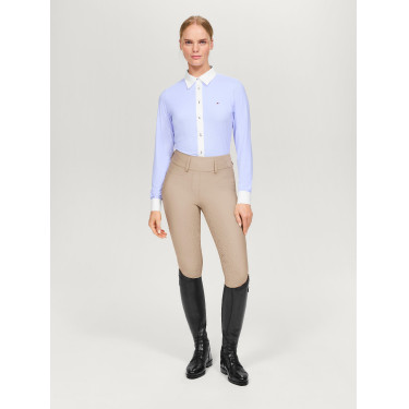 Camisa Tommy Hilfiger Equestrian Essex Stretch Oxford de manga larga para mujer Camisa Tommy Hilfiger Equestrian Essex Stretch Oxford de manga larga para mujer