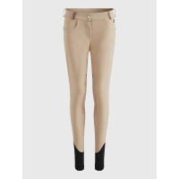 Pantalón Tommy Hilfiger Equestrian Classic mujer con grip en las rodillas Beige