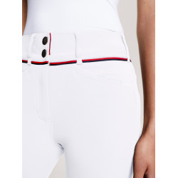 Pantalón Tommy Hilfiger Equestrian Geneva con grip en las rodillas para mujer Blanco