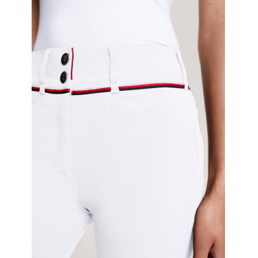 Pantalón Tommy Hilfiger Equestrian Geneva con grip en las rodillas para mujer Blanco