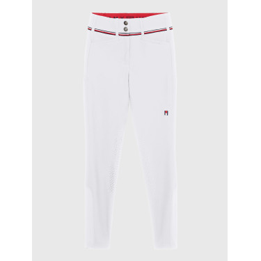 Pantalón Tommy Hilfiger Equestrian Geneva con grip en las rodillas para mujer Blanco