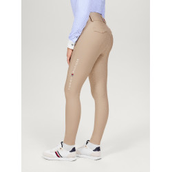 Pantalón Tommy Hilfiger Equestrian Highland Hybrid mujer full grip Beige temporada