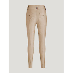 Pantalón Tommy Hilfiger Equestrian Highland Hybrid mujer full grip Beige temporada