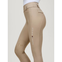 Pantalón Tommy Hilfiger Equestrian Highland Hybrid para mujer con grip en las rodillas Beige temporada