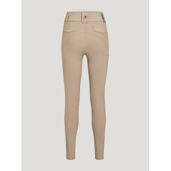 Pantalón Tommy Hilfiger Equestrian Highland Hybrid para mujer con grip en las rodillas Beige temporada