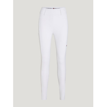 Pantalón Tommy Hilfiger Equestrian Highland Hybrid para mujer con grip en las rodillas Blanco