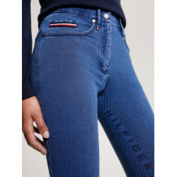 Pantalón Tommy Hilfiger Equestrian Queens Denim mujer full grip Herencia Azul