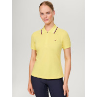 Polo con cremallera Tommy Hilfiger Equestrian Camden de manga corta para mujer Limón ella