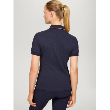 Polo con cremallera Tommy Hilfiger Equestrian Camden de manga corta para mujer Polo con cremallera Tommy Hilfiger Equestrian Camden de manga corta para mujer