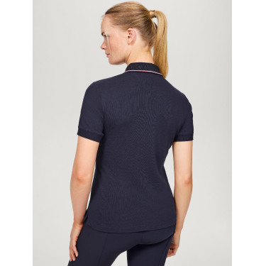 Polo con cremallera Tommy Hilfiger Equestrian Camden de manga corta para mujer Polo con cremallera Tommy Hilfiger Equestrian Camden de manga corta para mujer
