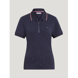 Polo con cremallera Tommy Hilfiger Equestrian Camden de manga corta para mujer