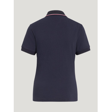 Polo con cremallera Tommy Hilfiger Equestrian Camden de manga corta para mujer Polo con cremallera Tommy Hilfiger Equestrian Camden de manga corta para mujer