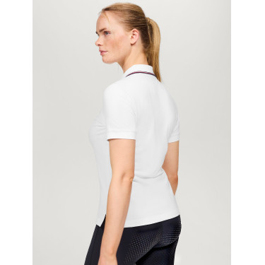 Polo con cremallera Tommy Hilfiger Equestrian Camden de manga corta para mujer Polo con cremallera Tommy Hilfiger Equestrian Camden de manga corta para mujer