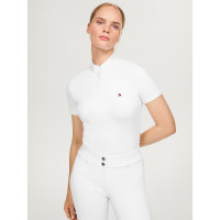 Polo de concurso Tommy Hilfiger Equestrian Avon de manga corta para mujer Blanco Polo de concurso Tommy Hilfiger Equestrian Avon de manga corta para mujer Blanco
