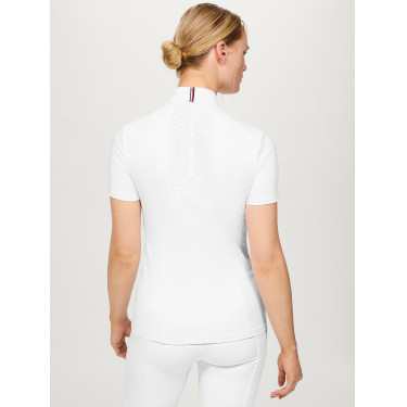 Polo de concurso Tommy Hilfiger Equestrian Avon de manga corta para mujer Blanco Polo de concurso Tommy Hilfiger Equestrian Avon de manga corta para mujer Blanco
