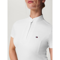 Polo de concurso Tommy Hilfiger Equestrian Avon de manga corta para mujer Blanco Polo de concurso Tommy Hilfiger Equestrian Avon de manga corta para mujer Blanco