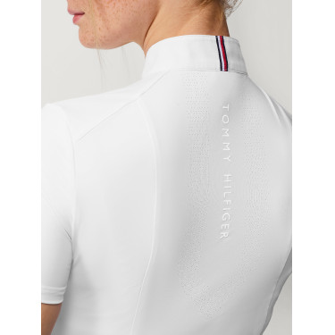 Polo de concurso Tommy Hilfiger Equestrian Avon de manga corta para mujer Blanco Polo de concurso Tommy Hilfiger Equestrian Avon de manga corta para mujer Blanco
