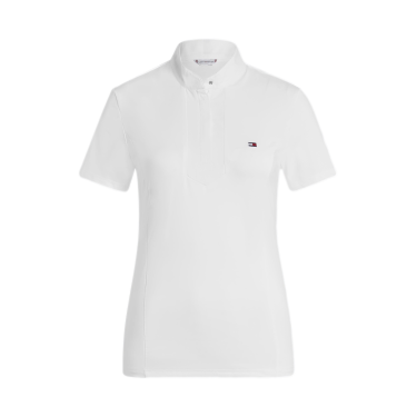 Polo de concurso Tommy Hilfiger Equestrian Avon de manga corta para mujer Blanco Polo de concurso Tommy Hilfiger Equestrian Avon de manga corta para mujer Blanco