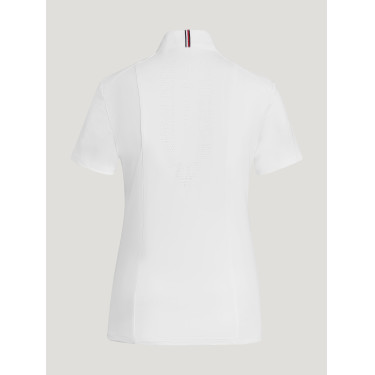 Polo de concurso Tommy Hilfiger Equestrian Avon de manga corta para mujer Blanco Polo de concurso Tommy Hilfiger Equestrian Avon de manga corta para mujer Blanco