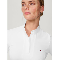 Polo de concurso Tommy Hilfiger Equestrian Avon de manga larga para mujer Blanco