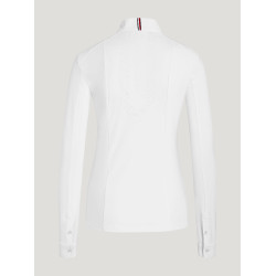 Polo de concurso Tommy Hilfiger Equestrian Avon de manga larga para mujer Blanco