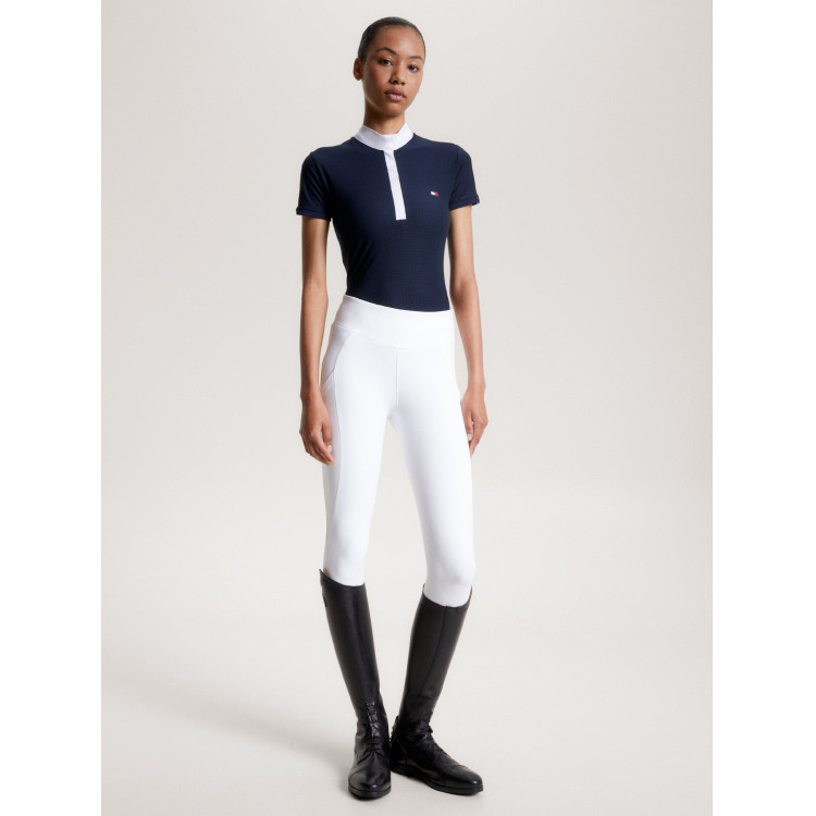 Polo de concurso Tommy Hilfiger Equestrian Chelsea Cooling de manga corta para mujer Polo de concurso Tommy Hilfiger Equestrian Chelsea Cooling de manga corta para mujer