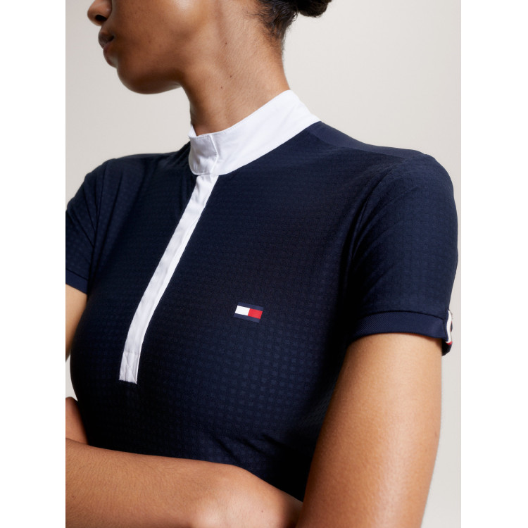 Polo de concurso Tommy Hilfiger Equestrian Chelsea Cooling de manga corta para mujer Polo de concurso Tommy Hilfiger Equestrian Chelsea Cooling de manga corta para mujer