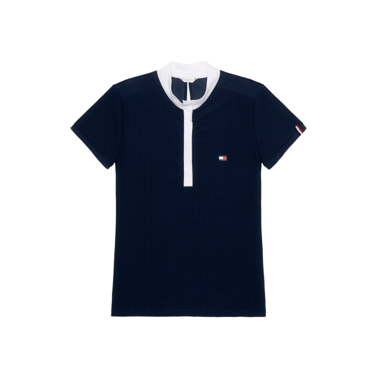 Polo de concurso Tommy Hilfiger Equestrian Chelsea Cooling de manga corta para mujer Polo de concurso Tommy Hilfiger Equestrian Chelsea Cooling de manga corta para mujer