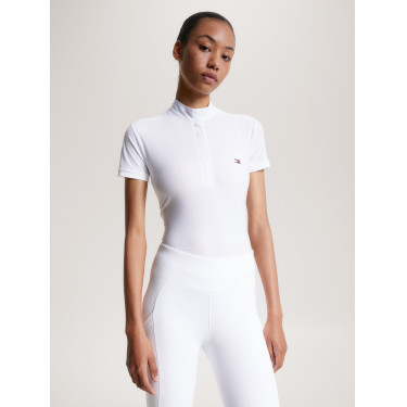 Polo de concurso Tommy Hilfiger Equestrian Chelsea Cooling de manga corta para mujer Polo de concurso Tommy Hilfiger Equestrian Chelsea Cooling de manga corta para mujer