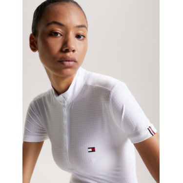 Polo de concurso Tommy Hilfiger Equestrian Chelsea Cooling de manga corta para mujer Polo de concurso Tommy Hilfiger Equestrian Chelsea Cooling de manga corta para mujer