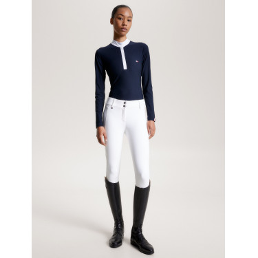 Polo de competición Tommy Hilfiger Equestrian Chelsea Cooling de manga larga para mujer Polo de competición Tommy Hilfiger Equestrian Chelsea Cooling de manga larga para mujer
