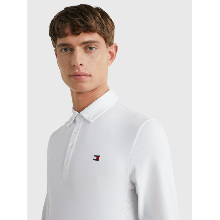 Polo de concurso Tommy Hilfiger Equestrian Fresh Air Performance de manga larga para hombre Polo de concurso Tommy Hilfiger Equestrian Fresh Air Performance de manga larga para hombre