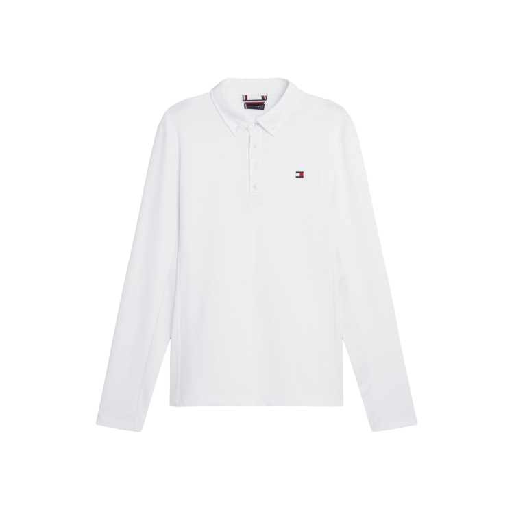 Polo de concurso Tommy Hilfiger Equestrian Fresh Air Performance de manga larga para hombre Polo de concurso Tommy Hilfiger Equestrian Fresh Air Performance de manga larga para hombre