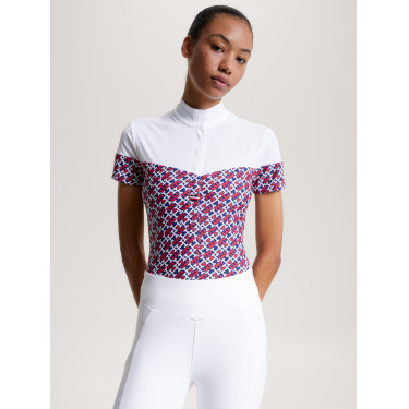 Polo de competición Tommy Hilfiger Equestrian Madison Monogram de manga corta para mujer Polo de competición Tommy Hilfiger Equestrian Madison Monogram de manga corta para mujer