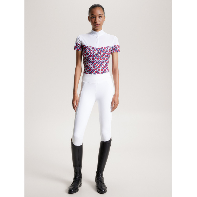 Polo de competición Tommy Hilfiger Equestrian Madison Monogram de manga corta para mujer Polo de competición Tommy Hilfiger Equestrian Madison Monogram de manga corta para mujer