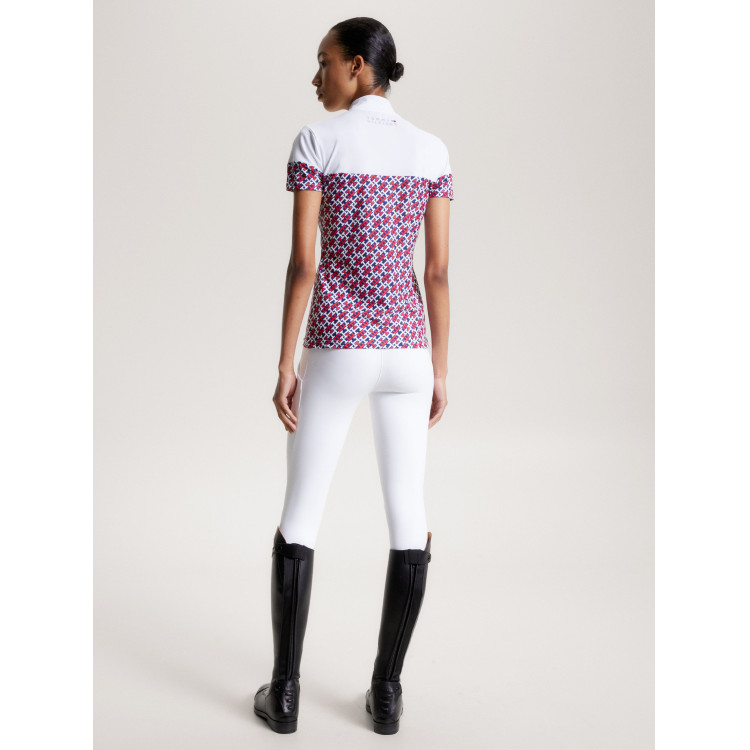 Polo de competición Tommy Hilfiger Equestrian Madison Monogram de manga corta para mujer Polo de competición Tommy Hilfiger Equestrian Madison Monogram de manga corta para mujer