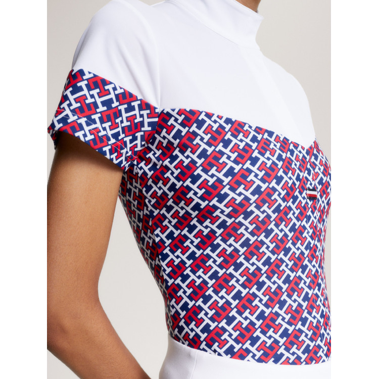 Polo de competición Tommy Hilfiger Equestrian Madison Monogram de manga corta para mujer Polo de competición Tommy Hilfiger Equestrian Madison Monogram de manga corta para mujer