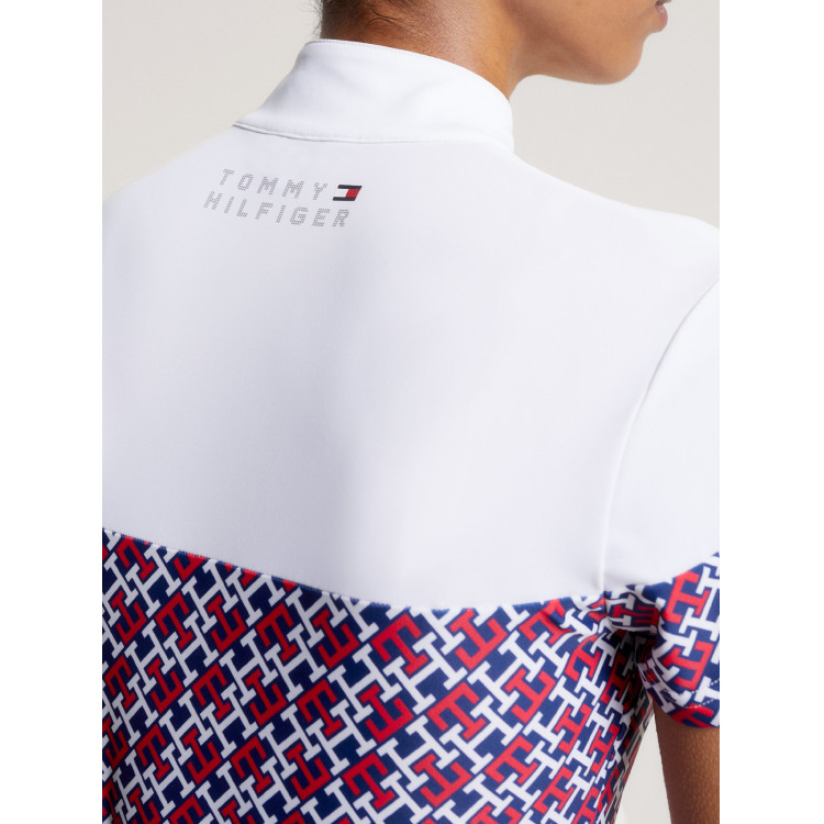 Polo de competición Tommy Hilfiger Equestrian Madison Monogram de manga corta para mujer Polo de competición Tommy Hilfiger Equestrian Madison Monogram de manga corta para mujer